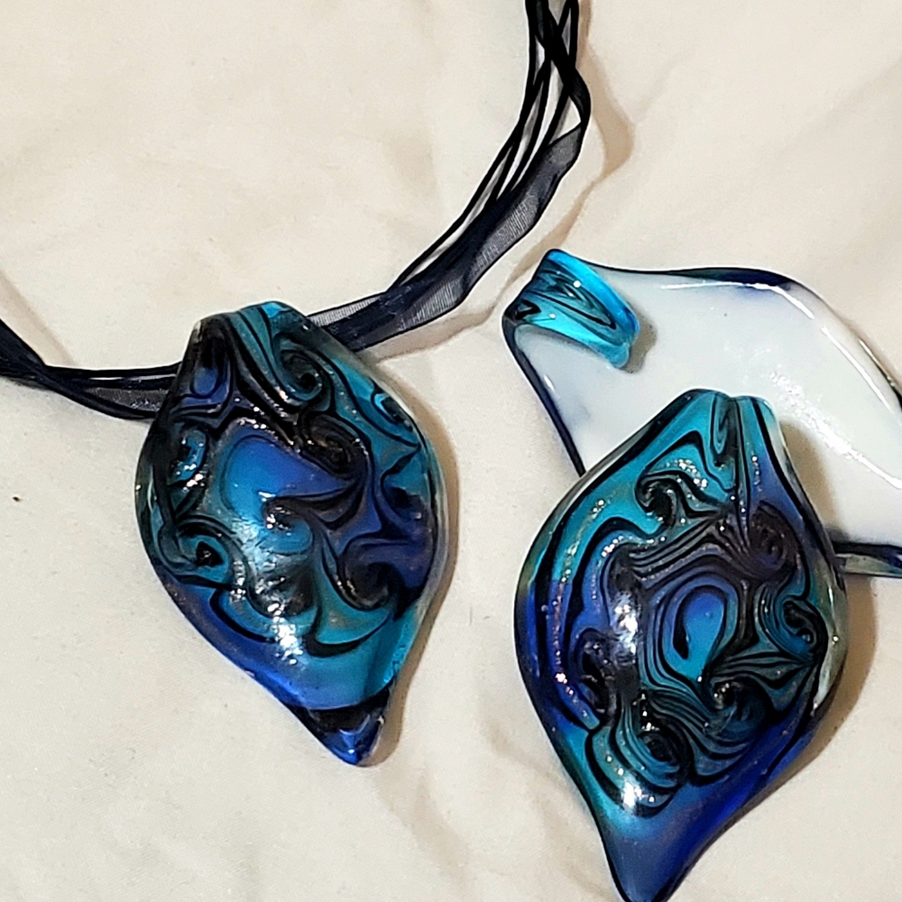Blown Glass Pendant Necklace